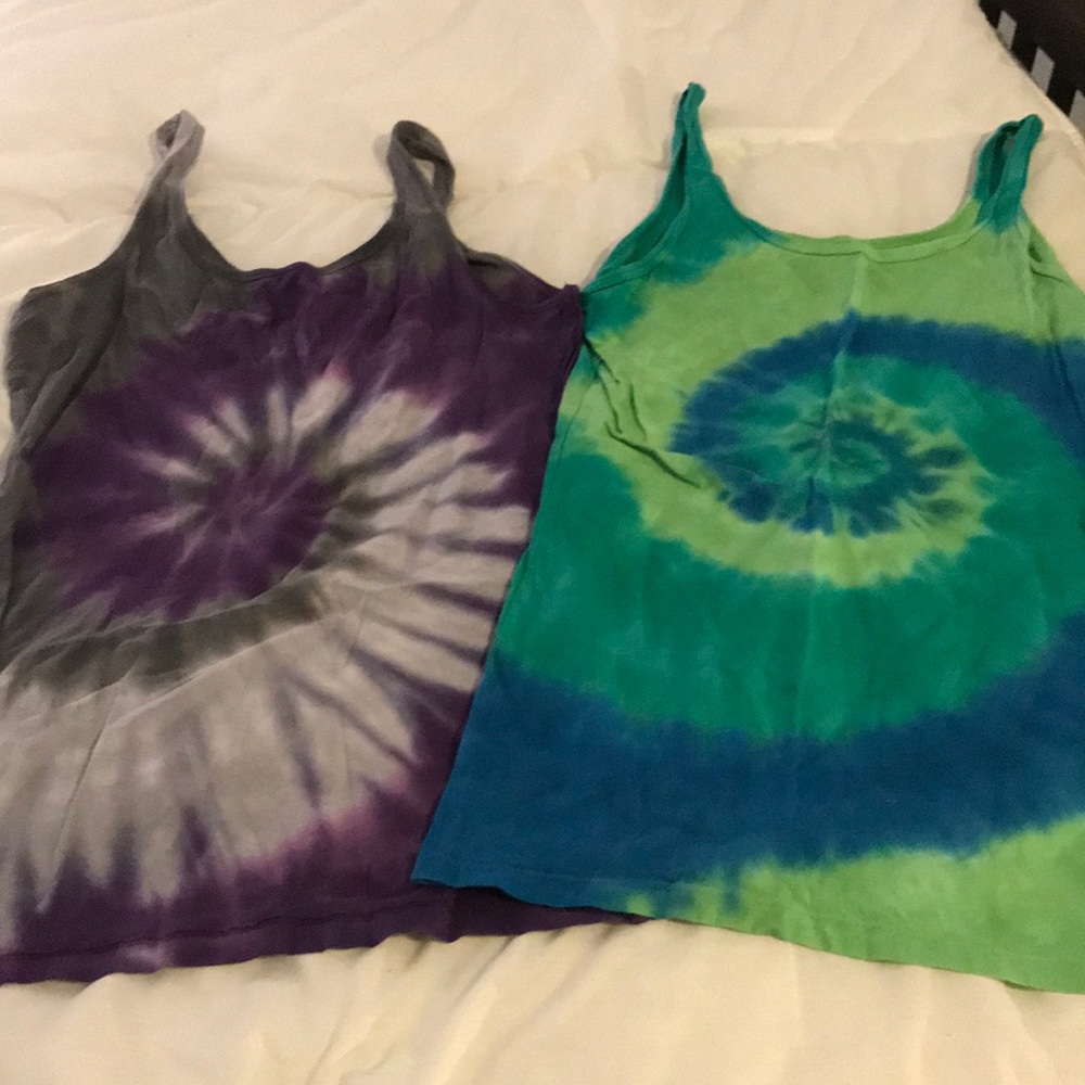 Tie die tank tops